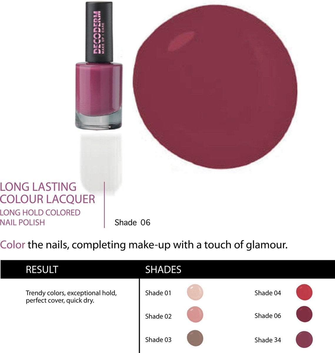 LONG LASTING COLOUR LACQUER 06 LONG HOLD NAIL POLISH 10ML