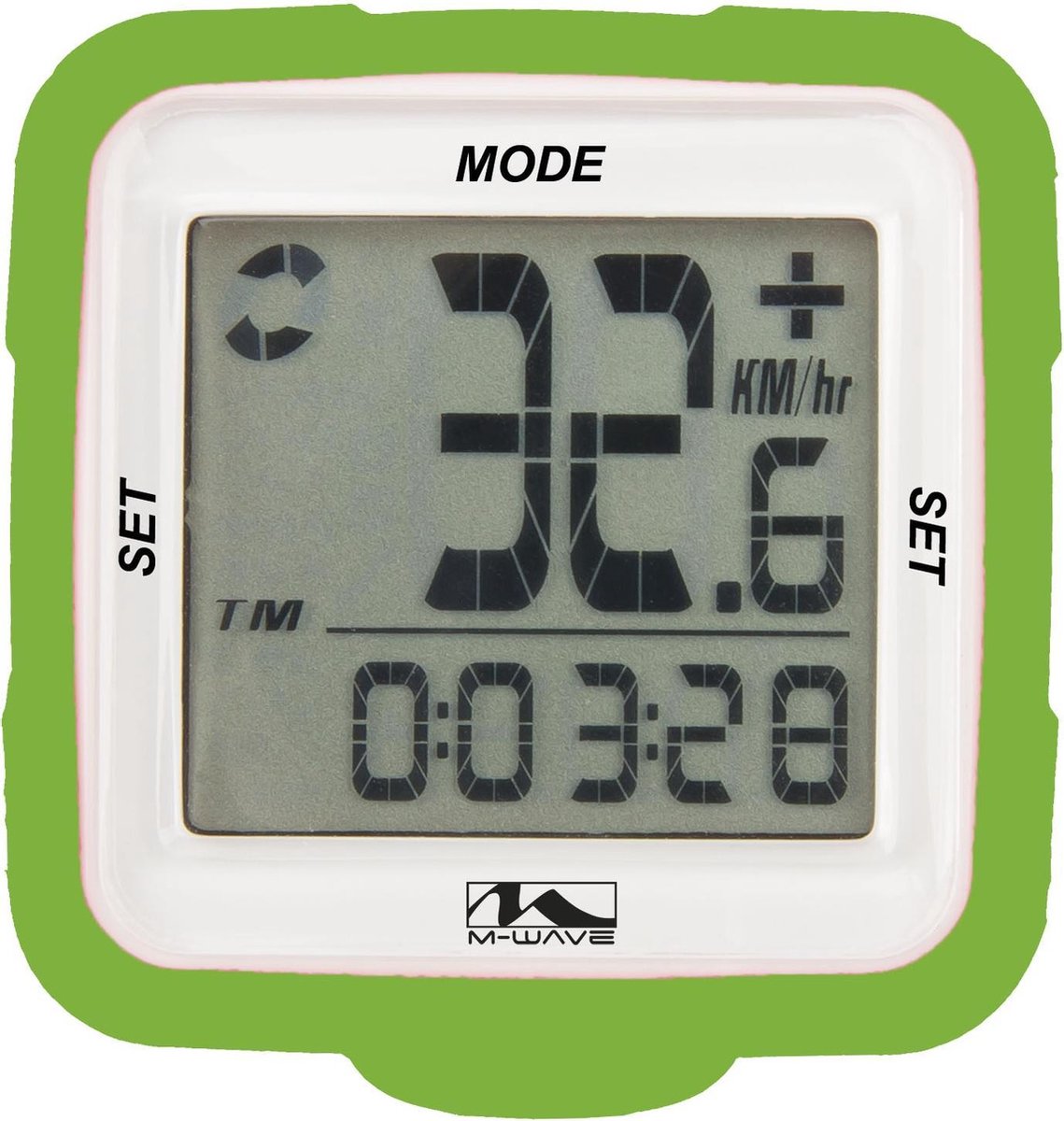 M-wave Fietscomputer Xiv Silicon 14 Functies Draadloos Groen