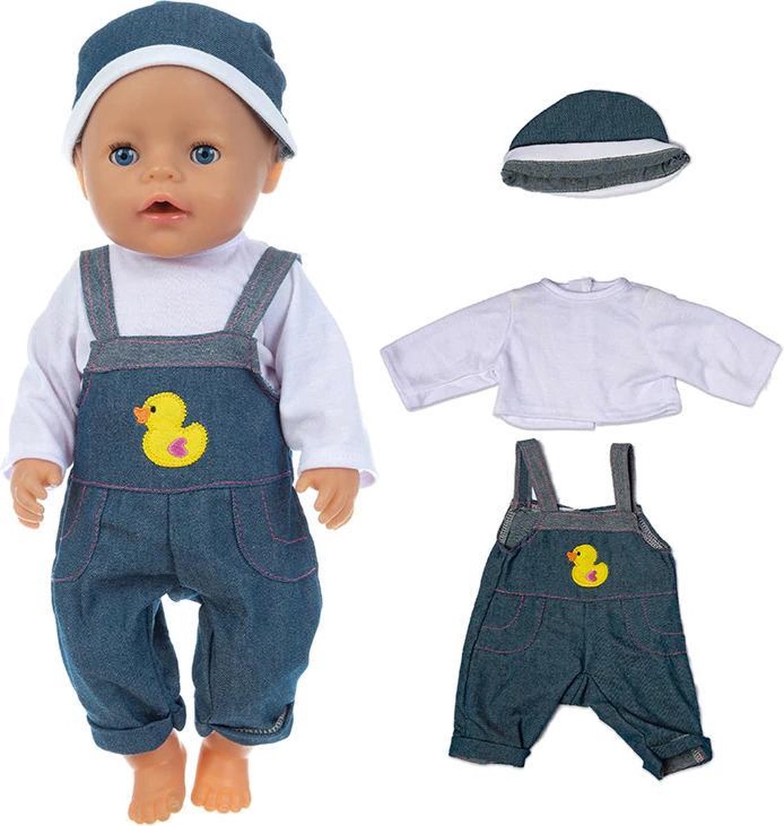 Poppenkleding set met Tuinbroek