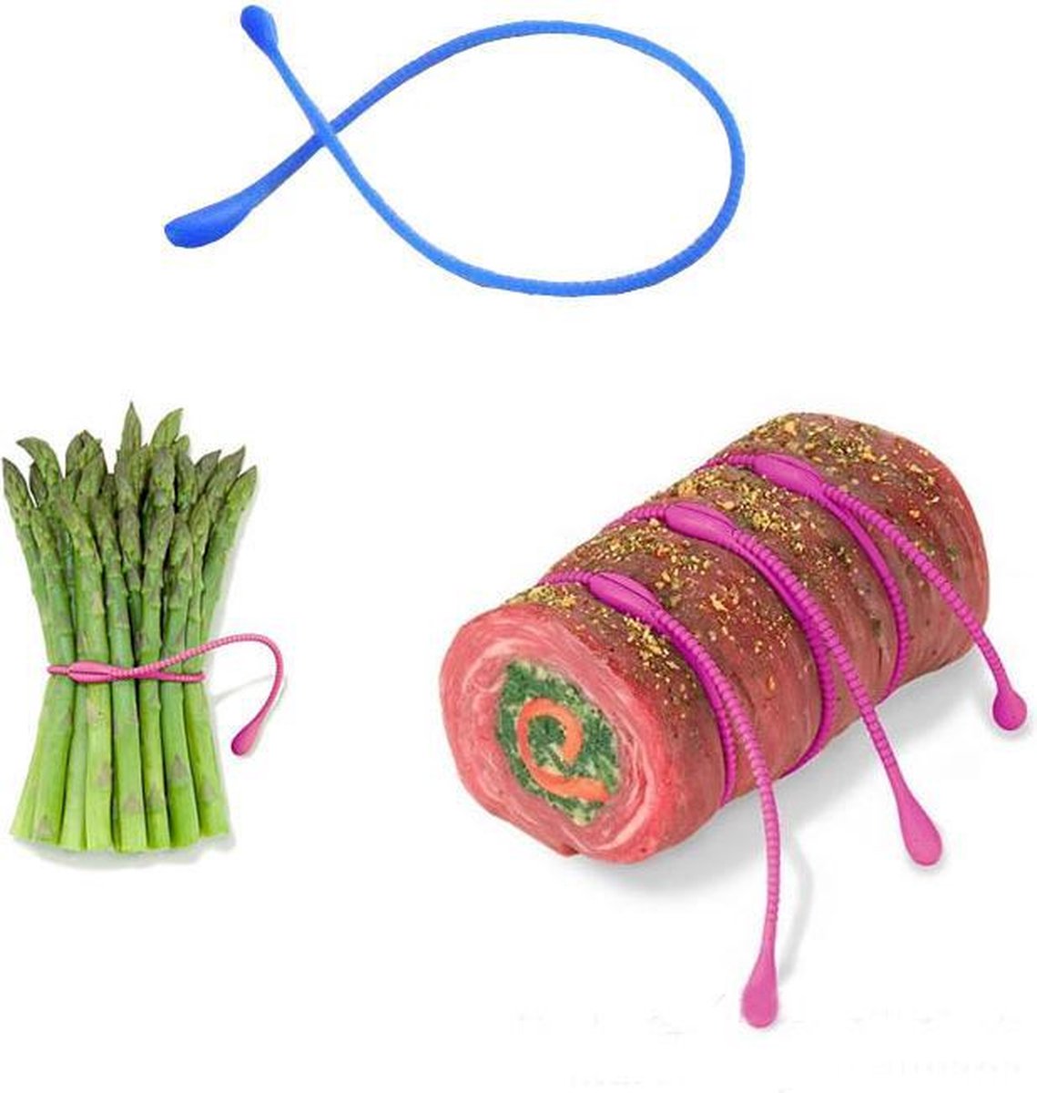 Siliconen rollade bandjes 39 cm