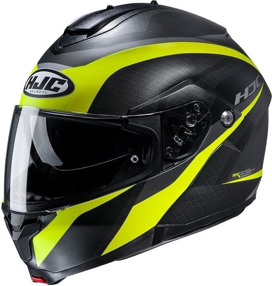 HJC C91 Taly - Mat Zwart / Geel