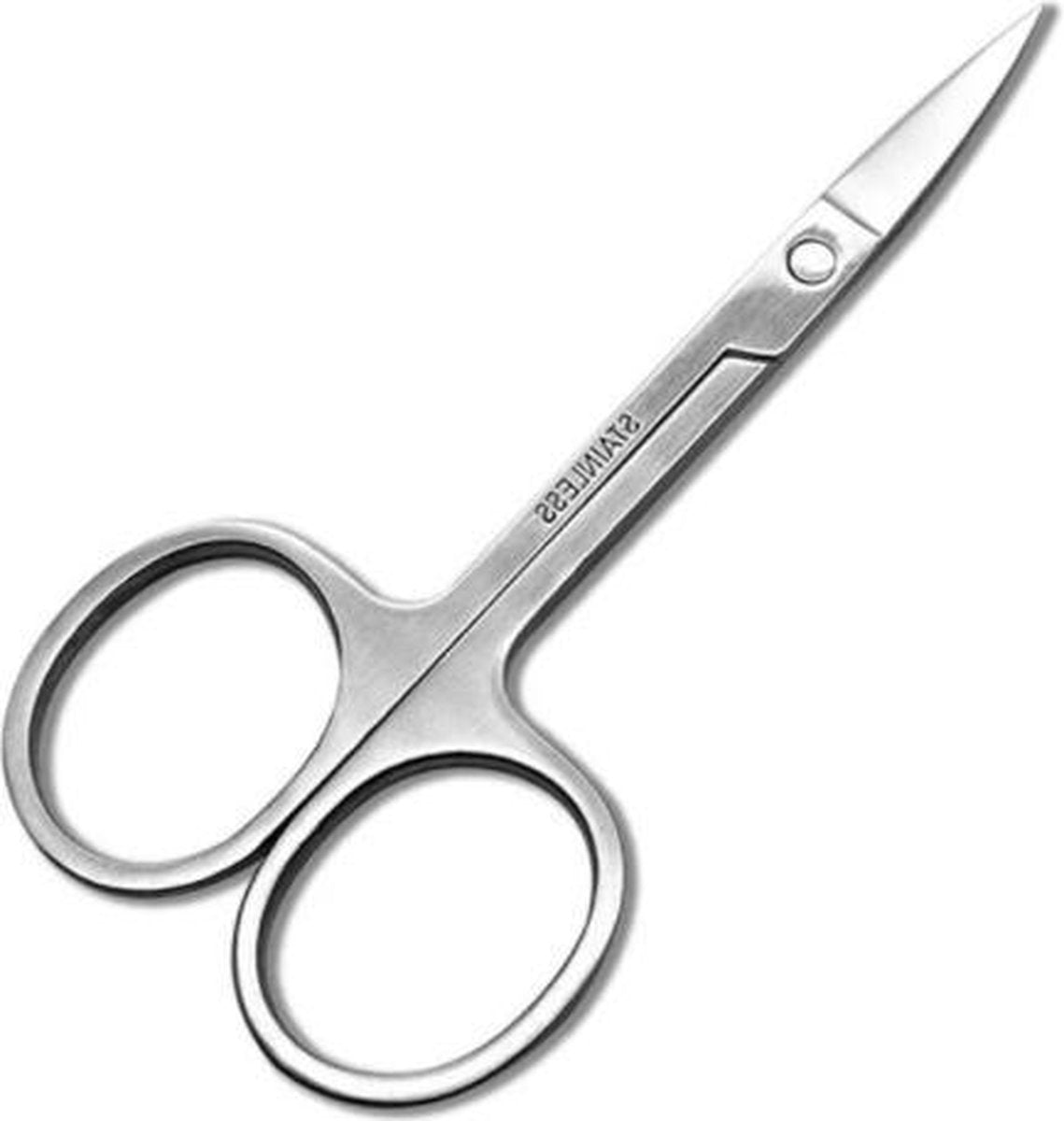 1 Stuk - Nagelschaar - Nagelknipper - Verzorging - RVS - Stevige Nagelschaar voor Vingernagels en Teennagels - Pedicure en Manicure Schaar - Gebogen snijvlak