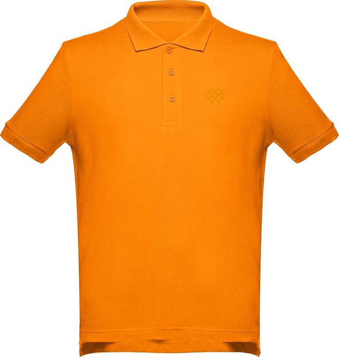 Romobrands_Heren polo_Model Mathijs_Orange