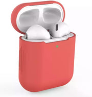 Siliconen Bescherm Hoesje Cover voor Apple AirPods Case - Airpods Hoesje Siliconen Case Rood (Red)