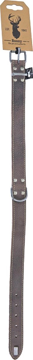Boony Est1941 lederen halsband 30mm 65cm lang bruin