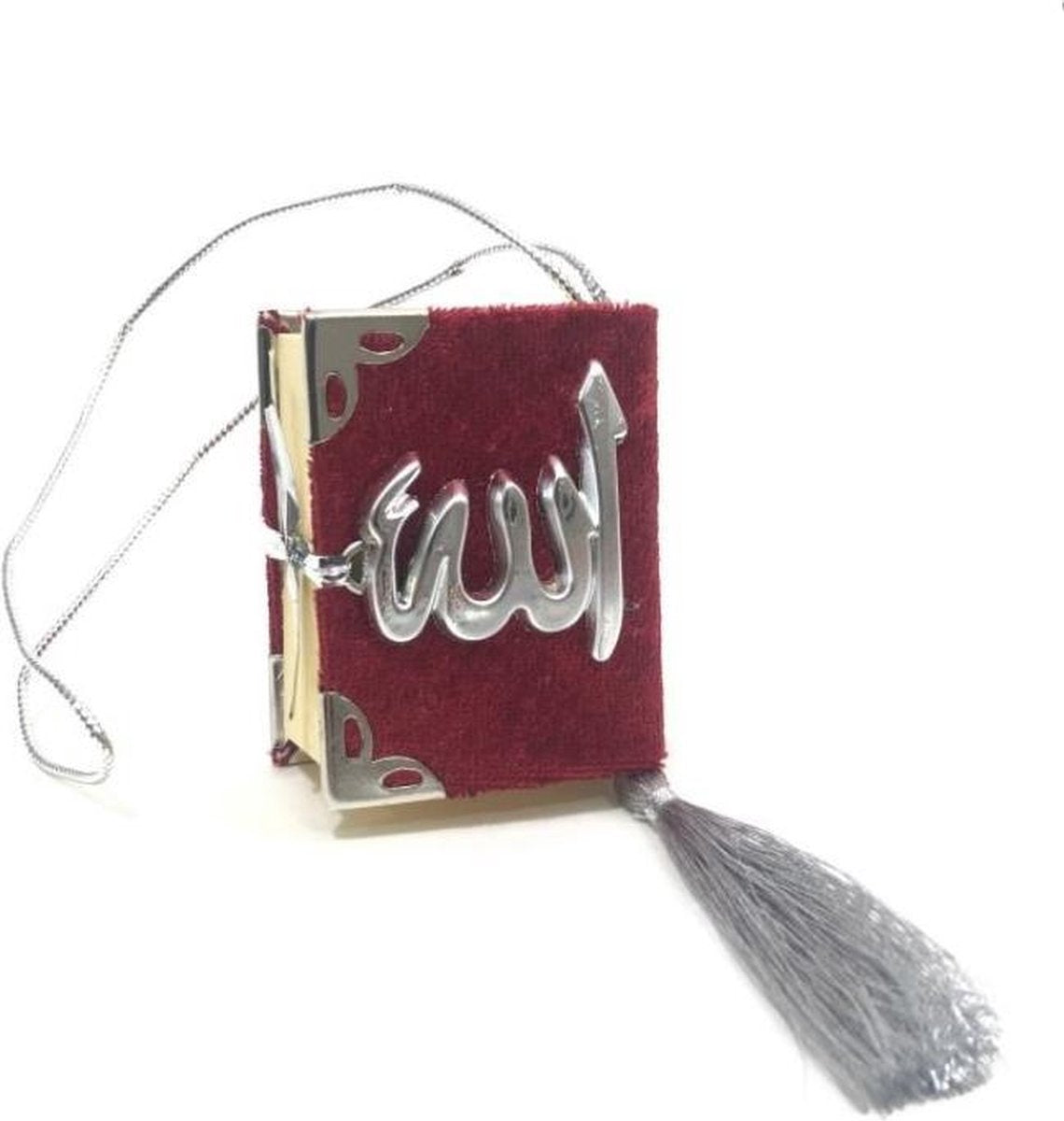 Fluwelen Koran voor auto Rood Zilver