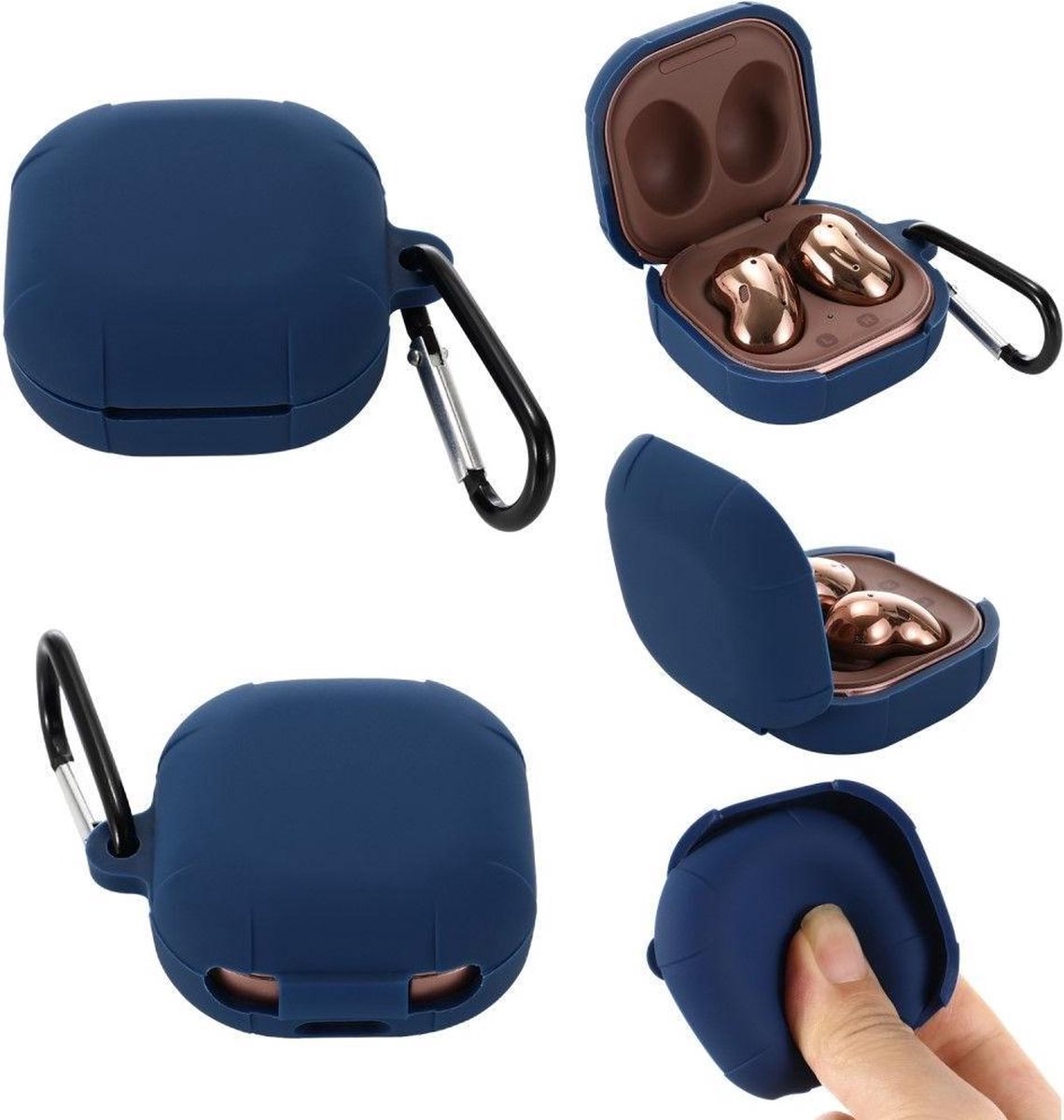 Samsung Buds Live hoesje - Silicone - Blauw
