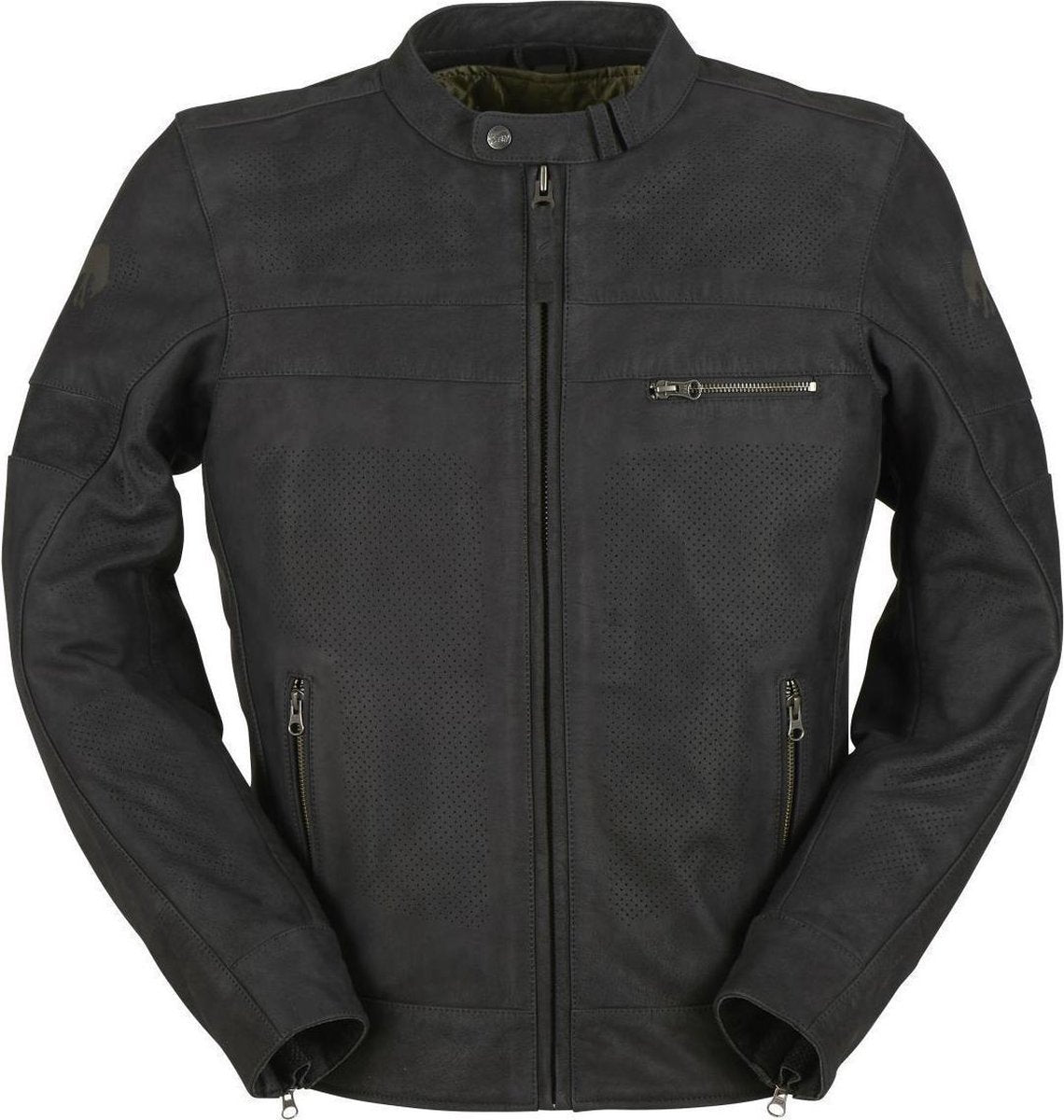 Furygan Shepard Vented Black Leather Motorcycle Jacket M