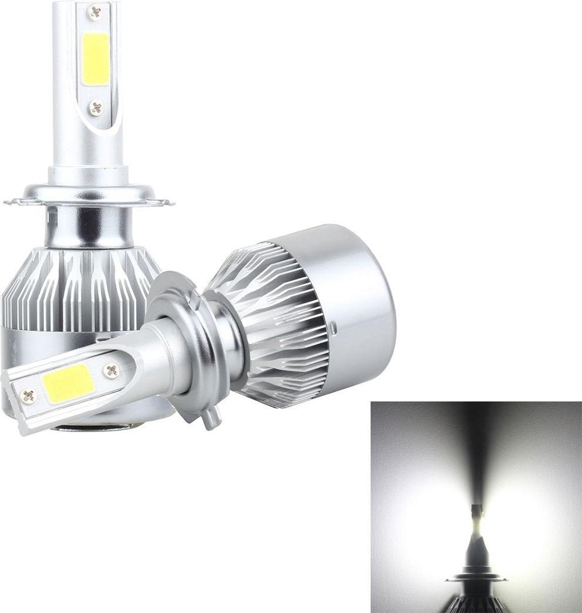 2 STKS H7 18 W 1800 LM 6000 K IP68 Casnbus Constante Stroom Auto LED Koplamp met 2 COB Lampen
