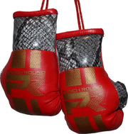 Punch Round Mini Carhanger Bokshandschoenen Snake Red Gold Punch Round Carhanger Mini bokshandschoenen