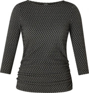ES&SY Naomie Top - Black/Multi-Colour - maat 36