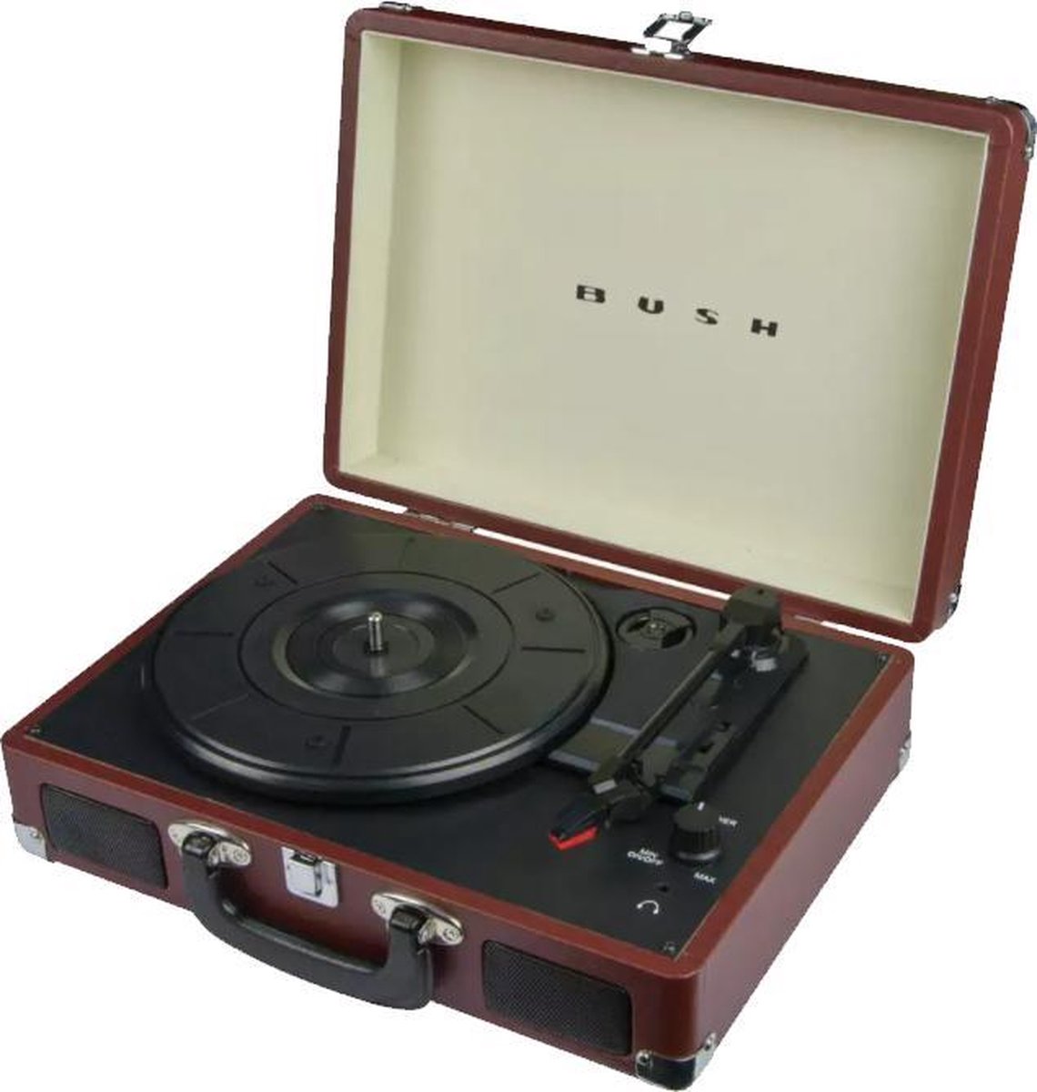 Bush Classic Retro Draagbare Koffer Platenspeler - Bruin
