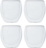Set van 4x dubbelwandige koffieglazen/cappuccino glazen 220 ml - Dubbelwandige glazen voor koffie