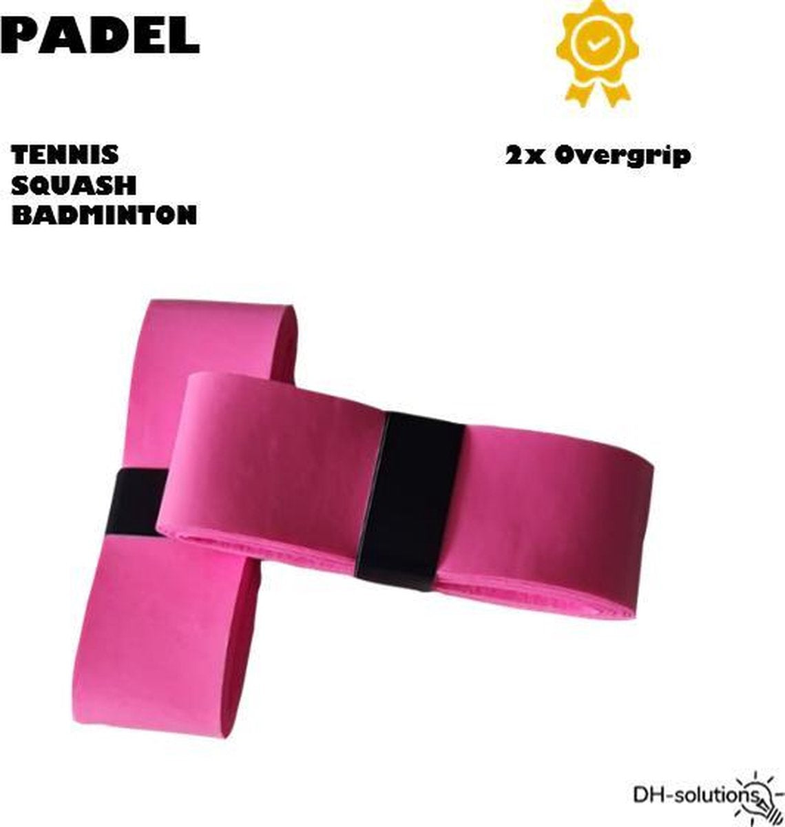 DH-solutions - Overgrip - Grip - Griptape - Padel grip - Padelracket - Padel - Roze (2 stuks)