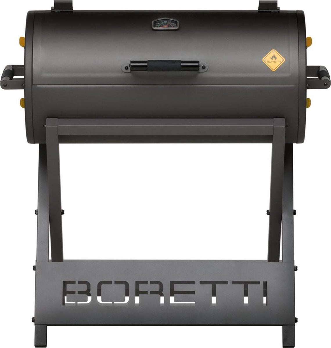 Boretti Barilo Houtskool Barbecue - Grilloppervlak (LxB) 84 x 41 cm - Inclusief Thermometer - Antraciet