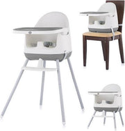 Kinderstoel 3 in 1 Pudding grijs Chipolino modern en vrolijk tafelen!