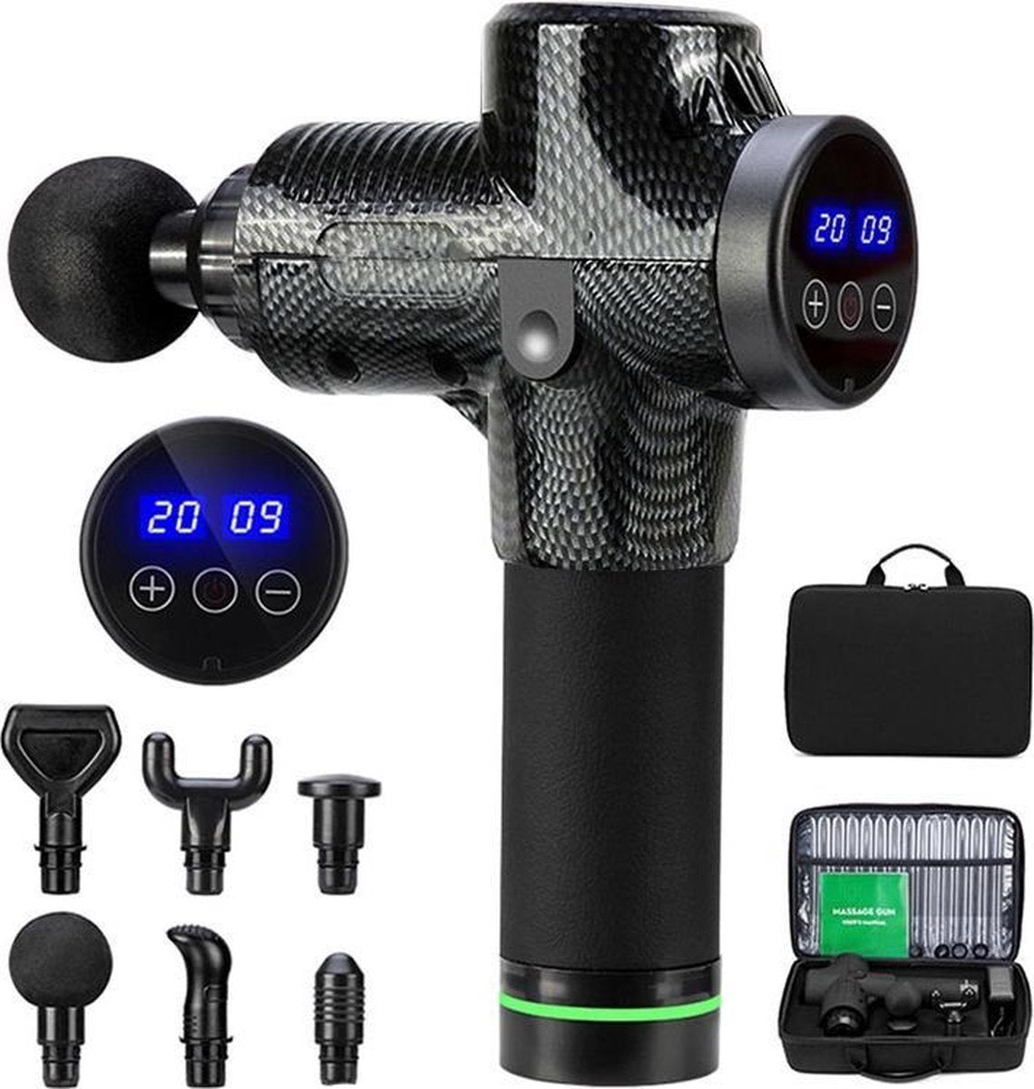 Massage Gun Professioneel - Draadloos massage apparaat - Lange accuduur - 20 Standen - 6 Opzetstukken - 1 Jaar garantie