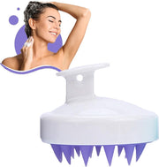 JOLTIA SH3 - Siliconen Haarborstel - Shampoo Brush - Scalp Massager - Massage - No Dandruff - Flaky Brush - Hair Brush - Hairbrush - Haarverzorging - Anti Roos - Haargroei - Gezonde Hoofdhuid - Scrub - Wit met Paars