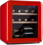 Klarstein Vinetage 12 drankkoeler koelkast 46 liter/ 12 flessen - Temperatuurbereik 4 tot 22°C - LED-binnenverlichting - 39 dB - retro-design