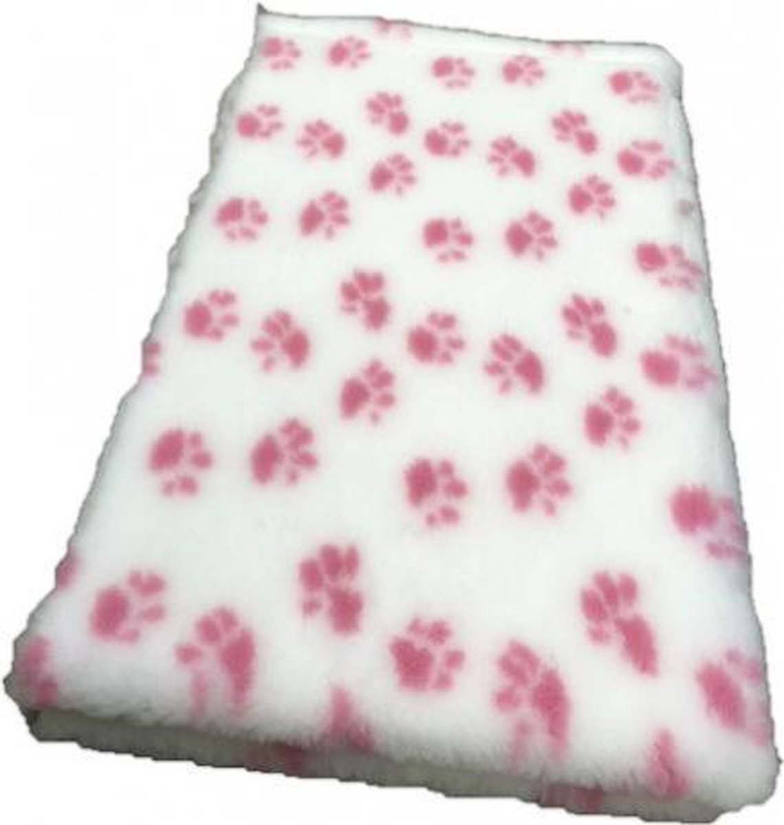 Vet Bed -- Wit + Roze Voetprint - Latex Anti-Slip 26mm- Rol van 10 meter/150cm breed