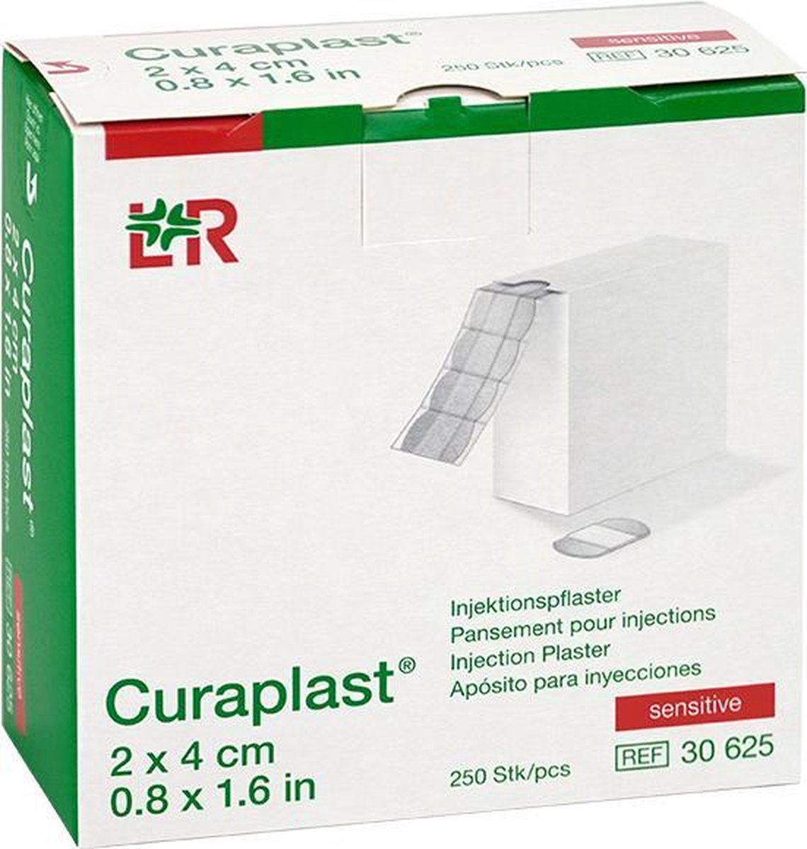 Curaplast Sensitiv - injectie pleisters Lohmann & Rauscher 2 x 4 cm   -   250 stuks