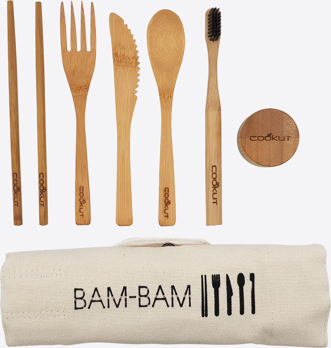 COOKUT Bamboo Bamboo Meal Kit with Toothbrush