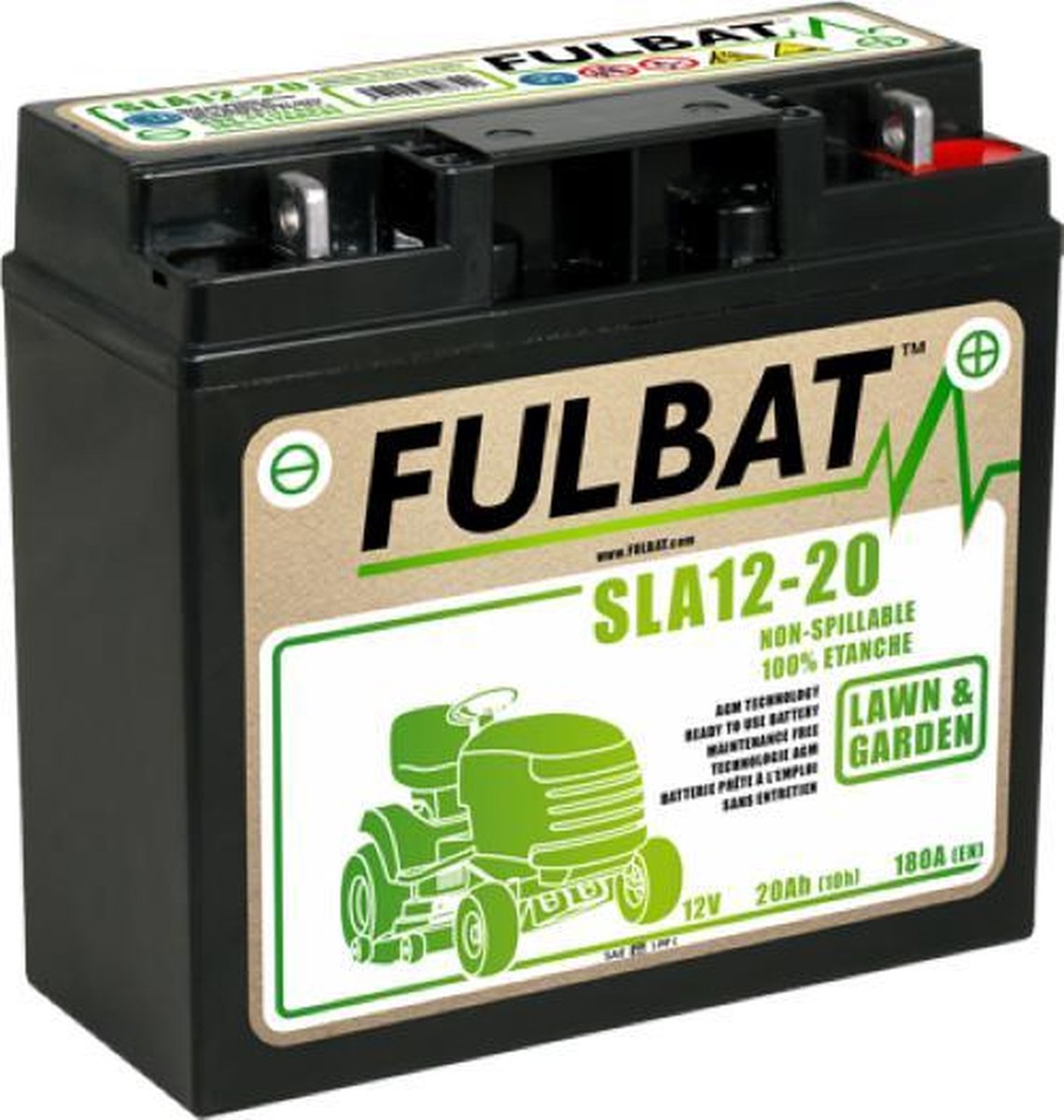 Fulbat/BoParts accu universeel 12V/20Ah