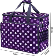 naaimachinetrolley tas lila met polkadots