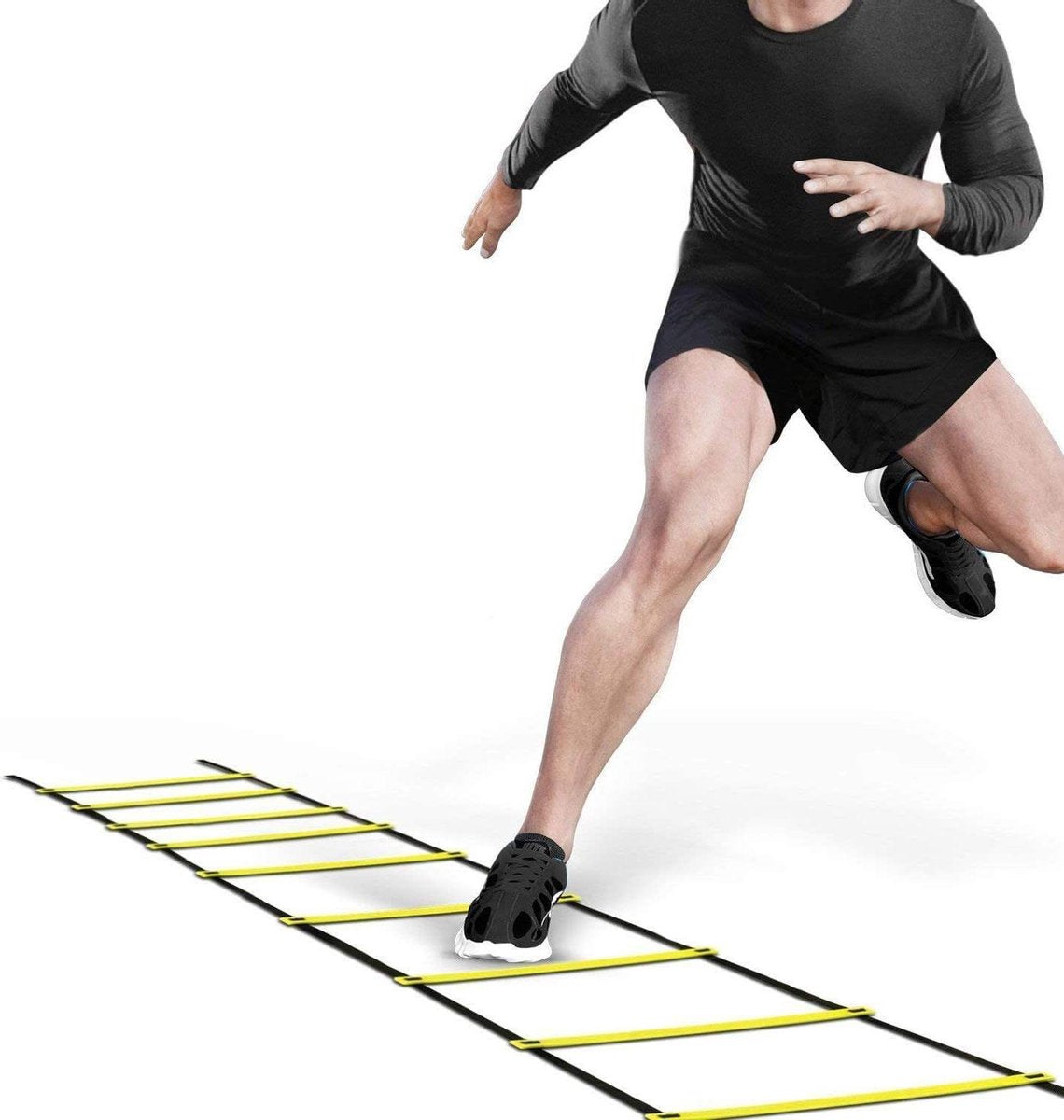 AJ-Sports Loopladder 5 meter - Agility speed ladder - Fitness agility ladder - Sportladder - Ladder - Behendigheids training -  Coördinatie - Sporten - Thuis sporten - Home trainers - Fitness/Voetbal oefeningen