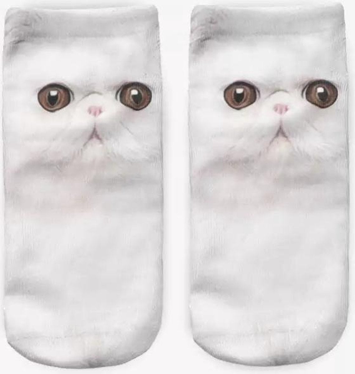 Enkelsokken Kat - kattensokken - fotoprint enkelsokken - Unisex - Maat 36-41