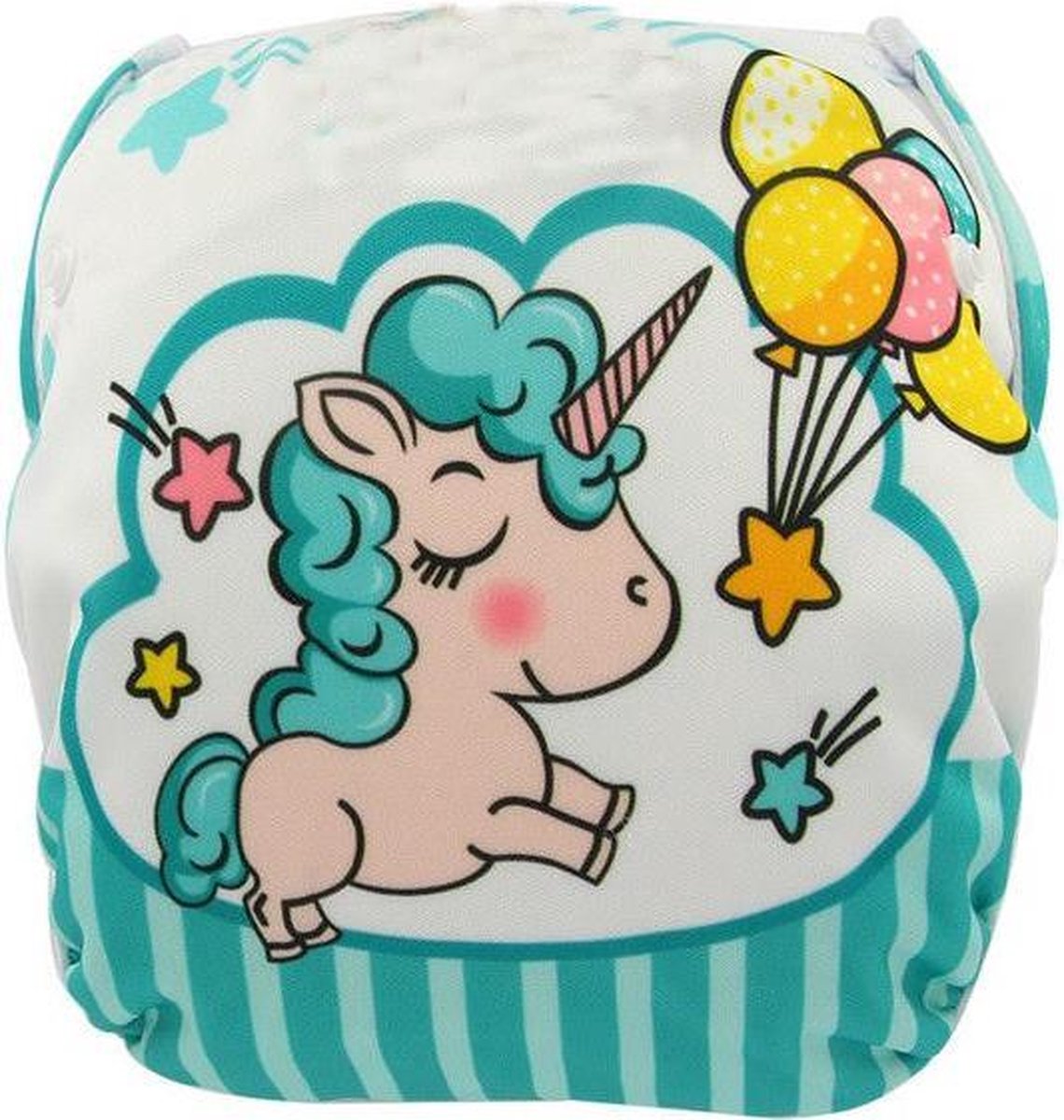 Zwemluier - Eenhoorn - Wasbaar en Verstelbaar - Zee & Zwembad - Zwemmen - Baby & Peuter - 3-15 KG - 0-3 Jaar