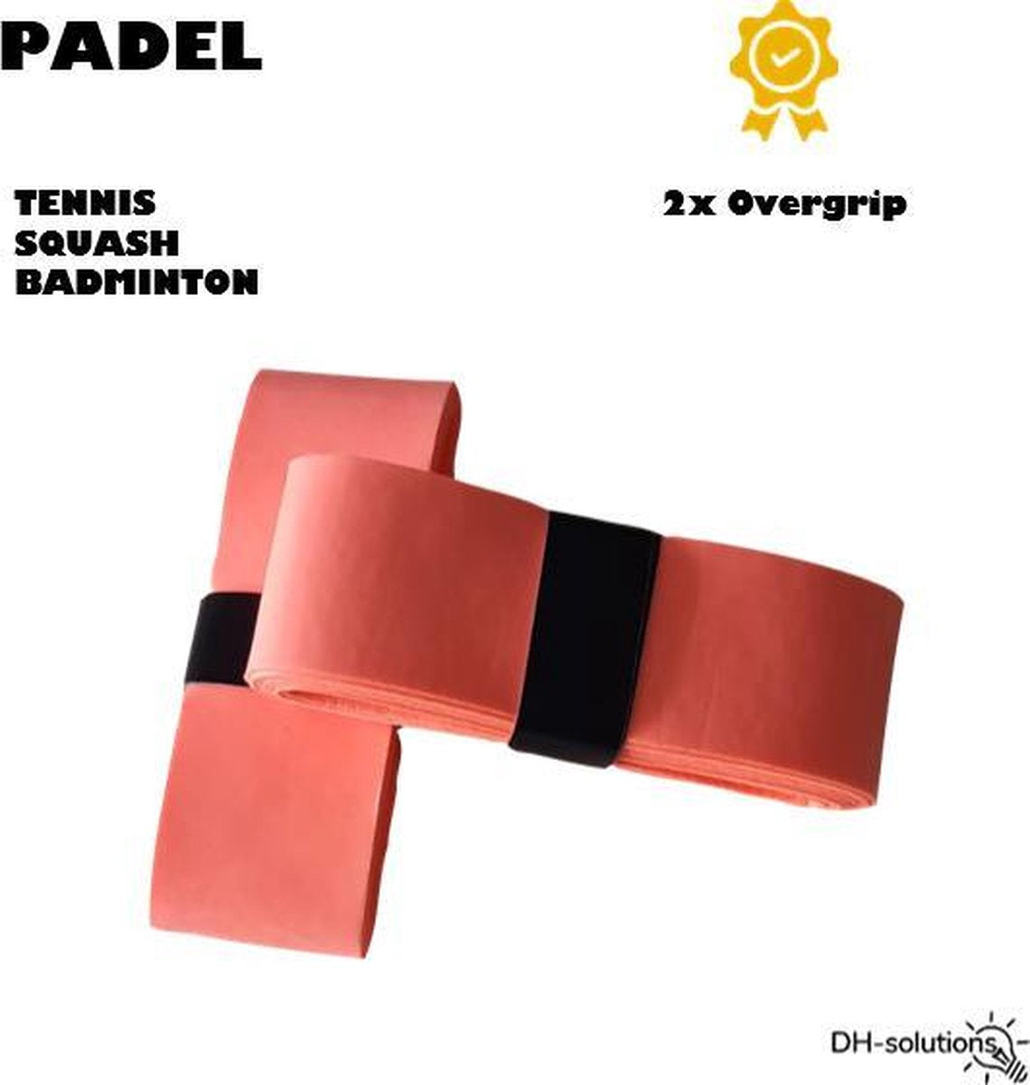 DH-solutions - Overgrip - Grip - Griptape - Padel grip - Padelracket - Padel - Oranje (2 stuks)