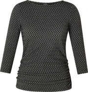 ES&SY Naomie Top - Black/Multi-Colour - maat 40