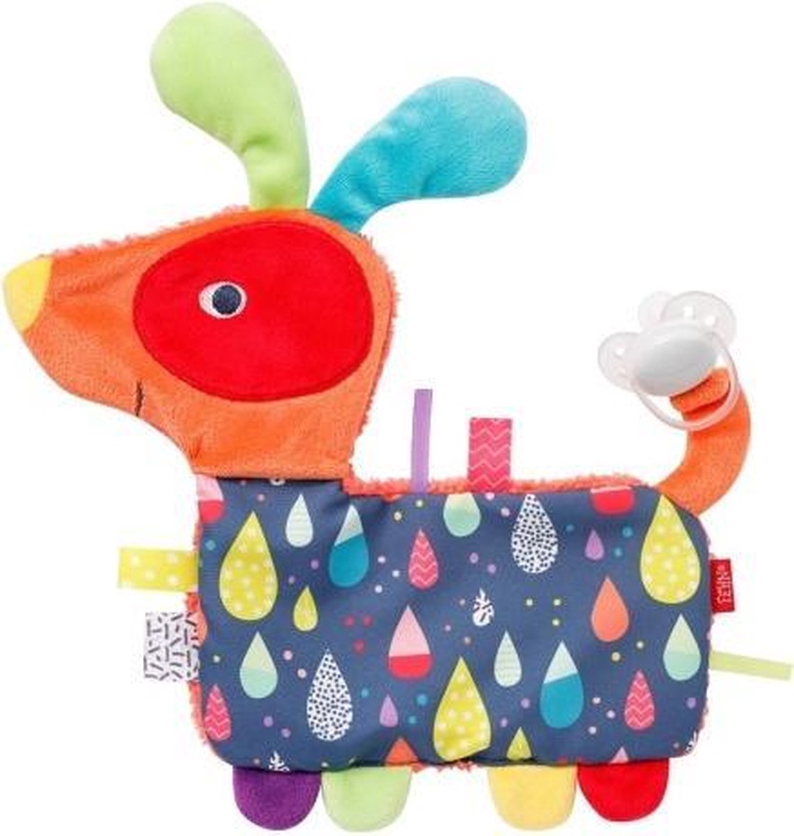 Fehn Knuffeldoekje Color Friends Hond Junior 27 Cm Pluche
