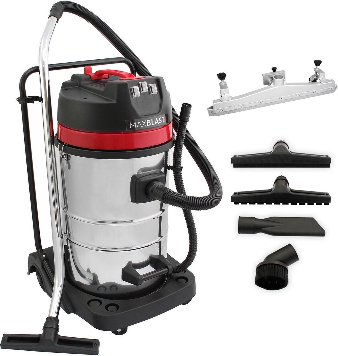 MAXBLAST 80L - Stofzuiger - Stofzuigers - Nat en Droog -  Industrieel gebruik met Mondstuk voor de vloer