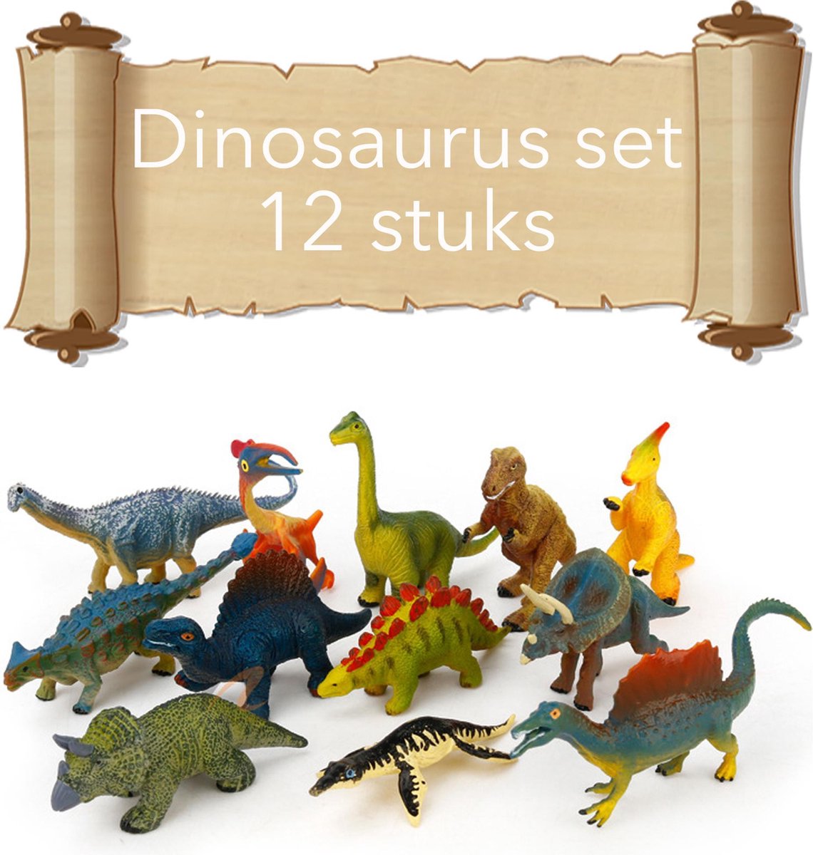 12 delige dinosaurus speel set