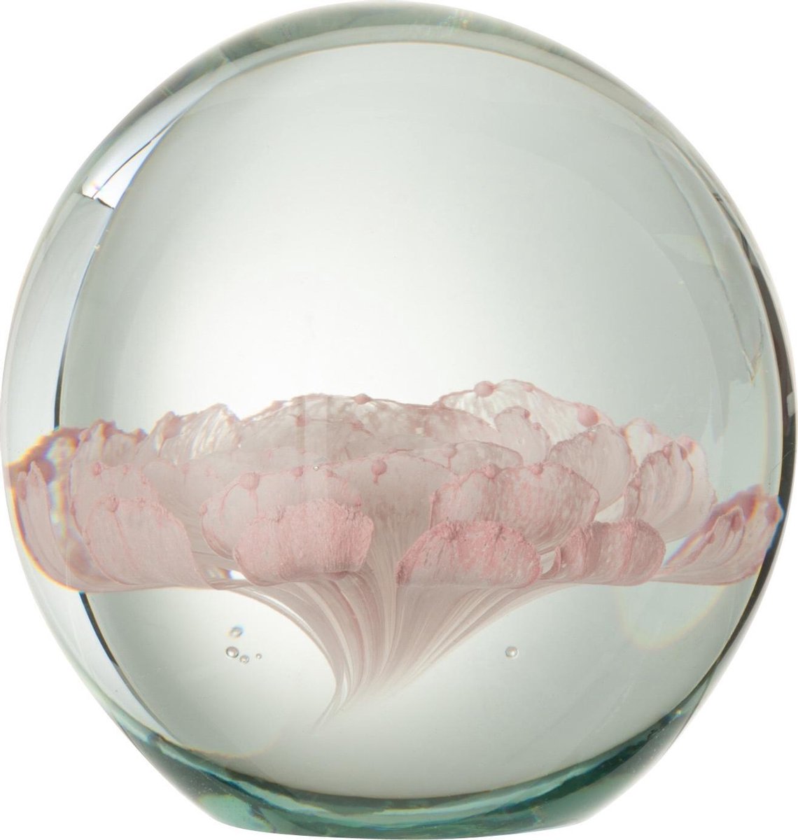 J-Line Presse Papier Roos Glas Roze Medium