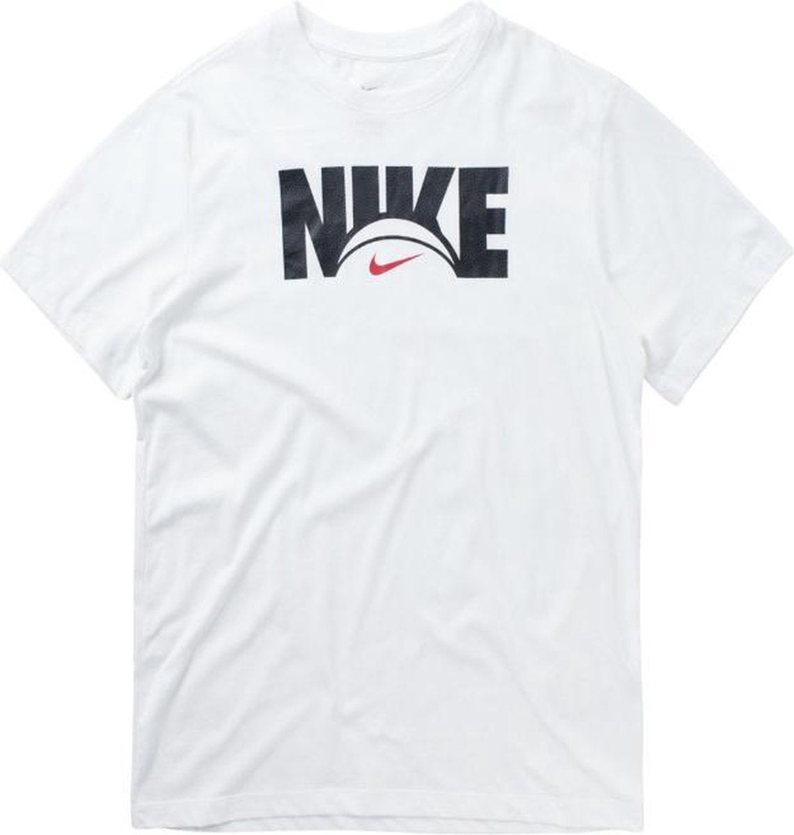 Nike Dri-Fit Logo T-shirt Wit Zwart Kledingmaat : S