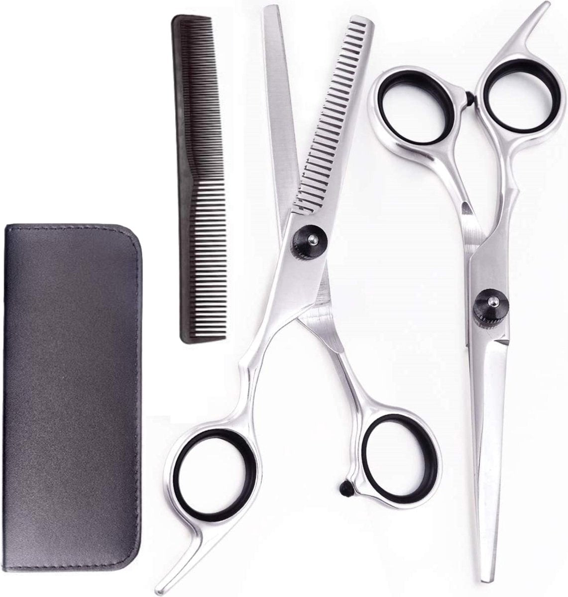Monati Professionele RVS Kappersschaar set - 17 CM Kapperschaar en Uitdunschaar / Effileerschaar