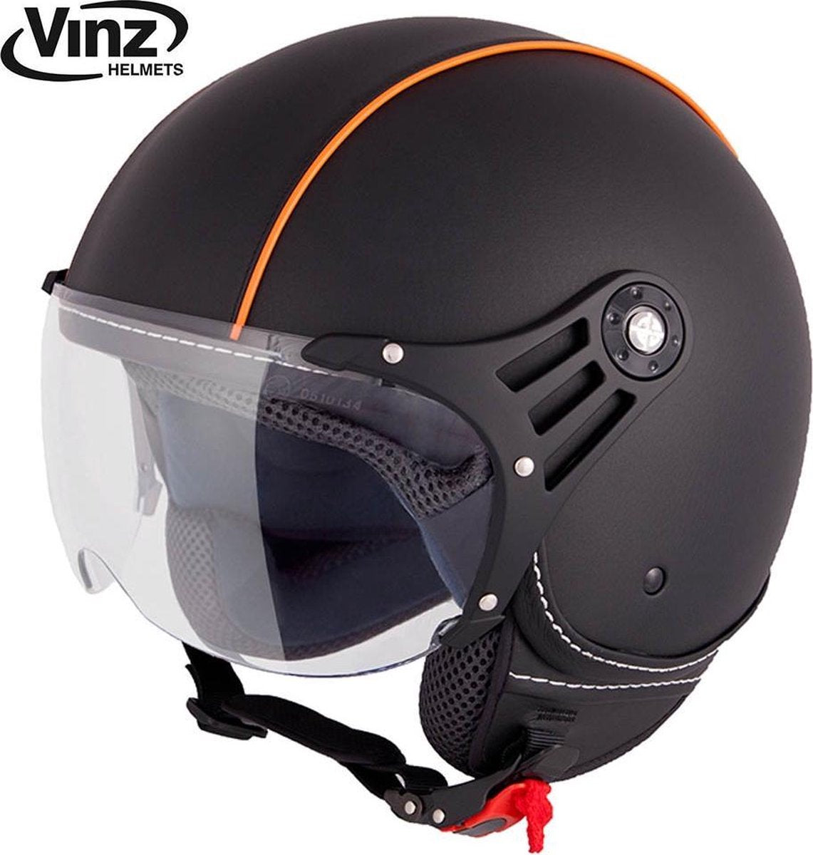 Vinz Laghi Leer - Zwart / Oranje-Small