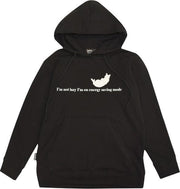 HEBE - hoodie - capuchon - zwart - Maat 146/152