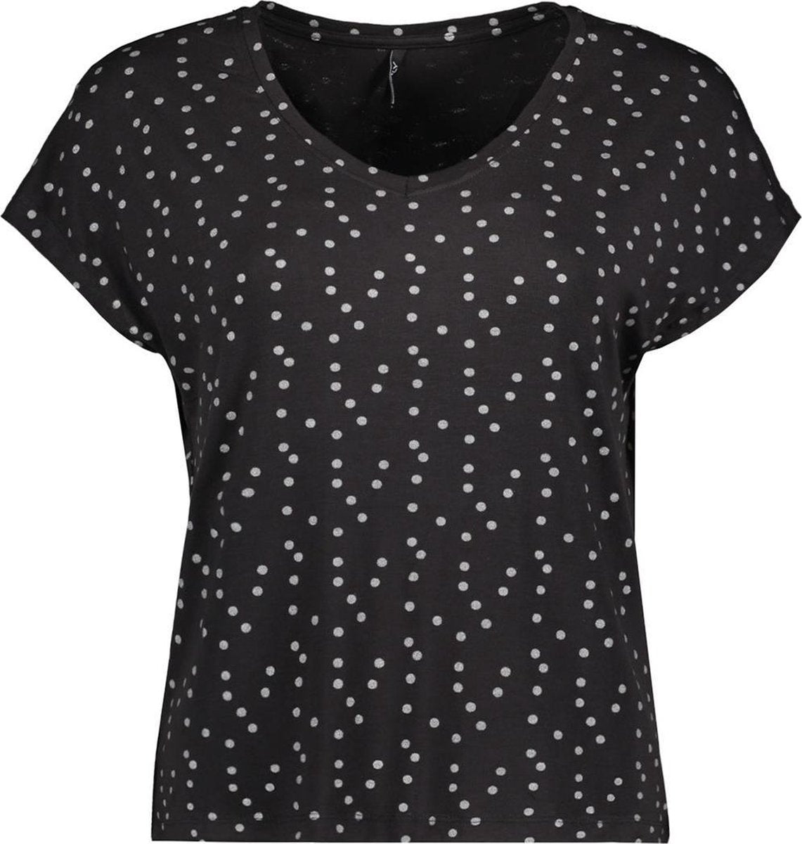 Onlmanya S/s Glitter V-neck Top Jrs 15232854 Black/dark Silver