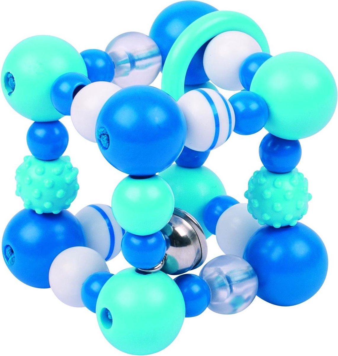Heimess Elastische Bijtring Dobbelsteen 6cm Blauw