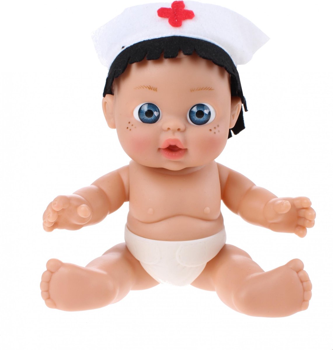 Falca Babypop Verpleger 19 Cm Meisjes Wit