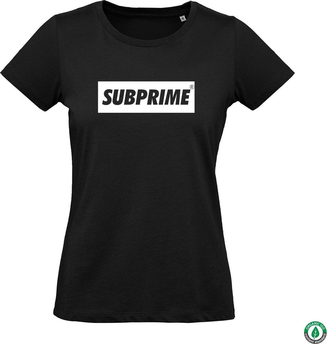 Subprime - Dames Tee SS Wmn Tee Block Black - Zwart - Maat XXL