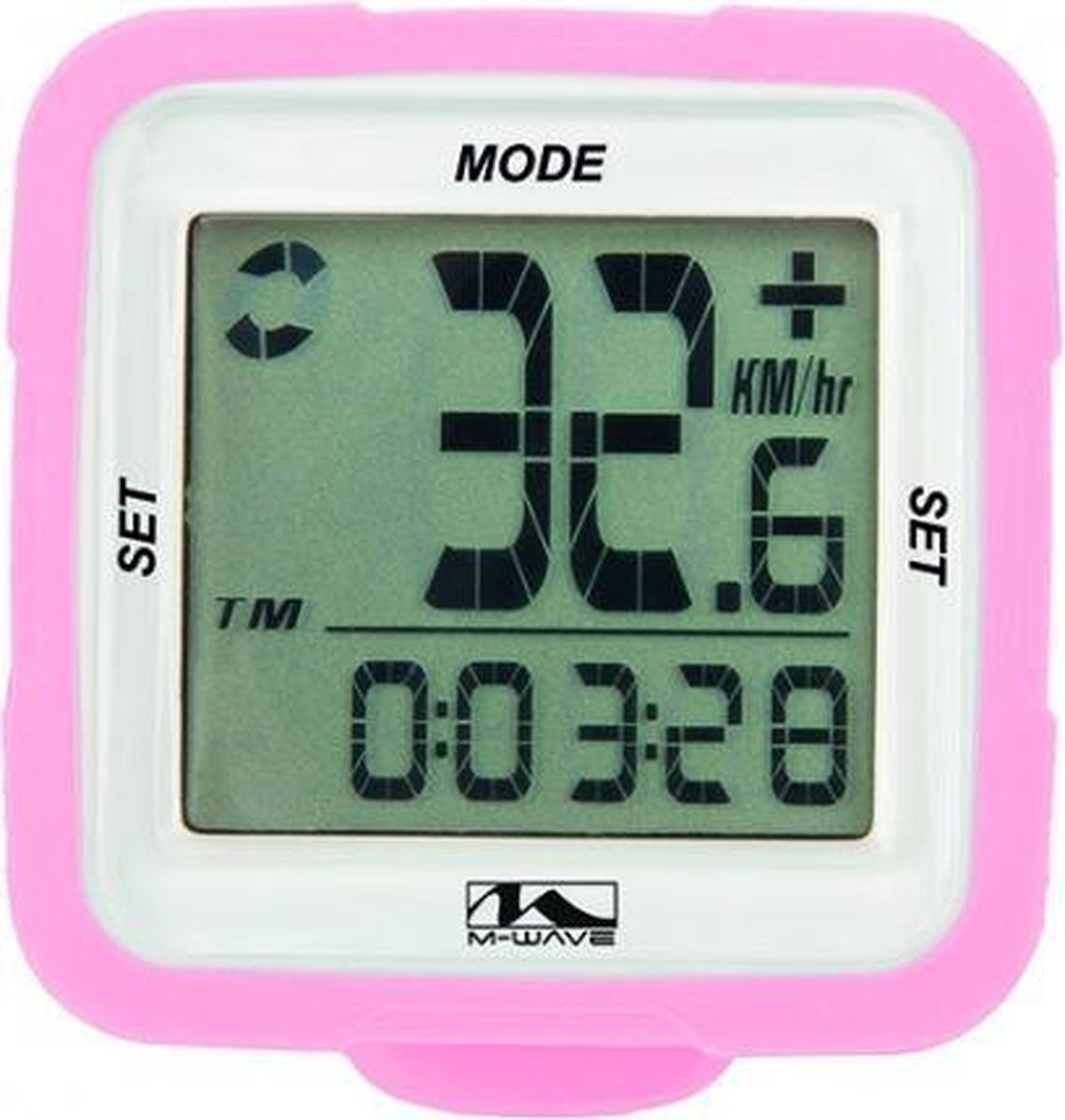 M-wave Fietscomputer Xiv Silicon 14 Functies Draadloos Roze
