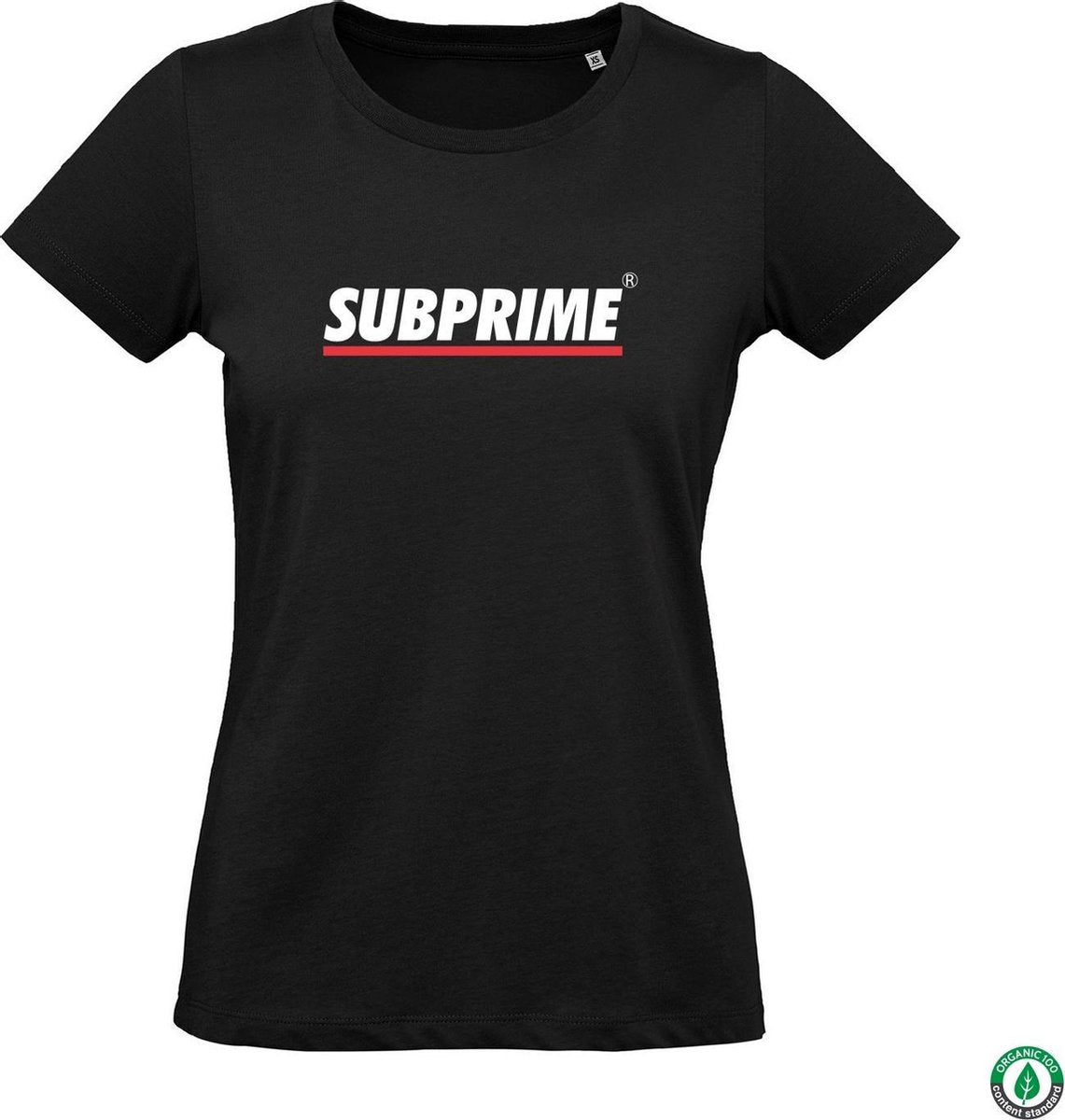 Subprime - Dames Tee SS Wmn Tee Stripe Black - Zwart - Maat L