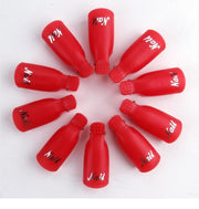 IRSA Nagellak Remover Clips Set - Soak Off Clips - Gellak Verwijderen - Soak Off Nailclips - Rood
