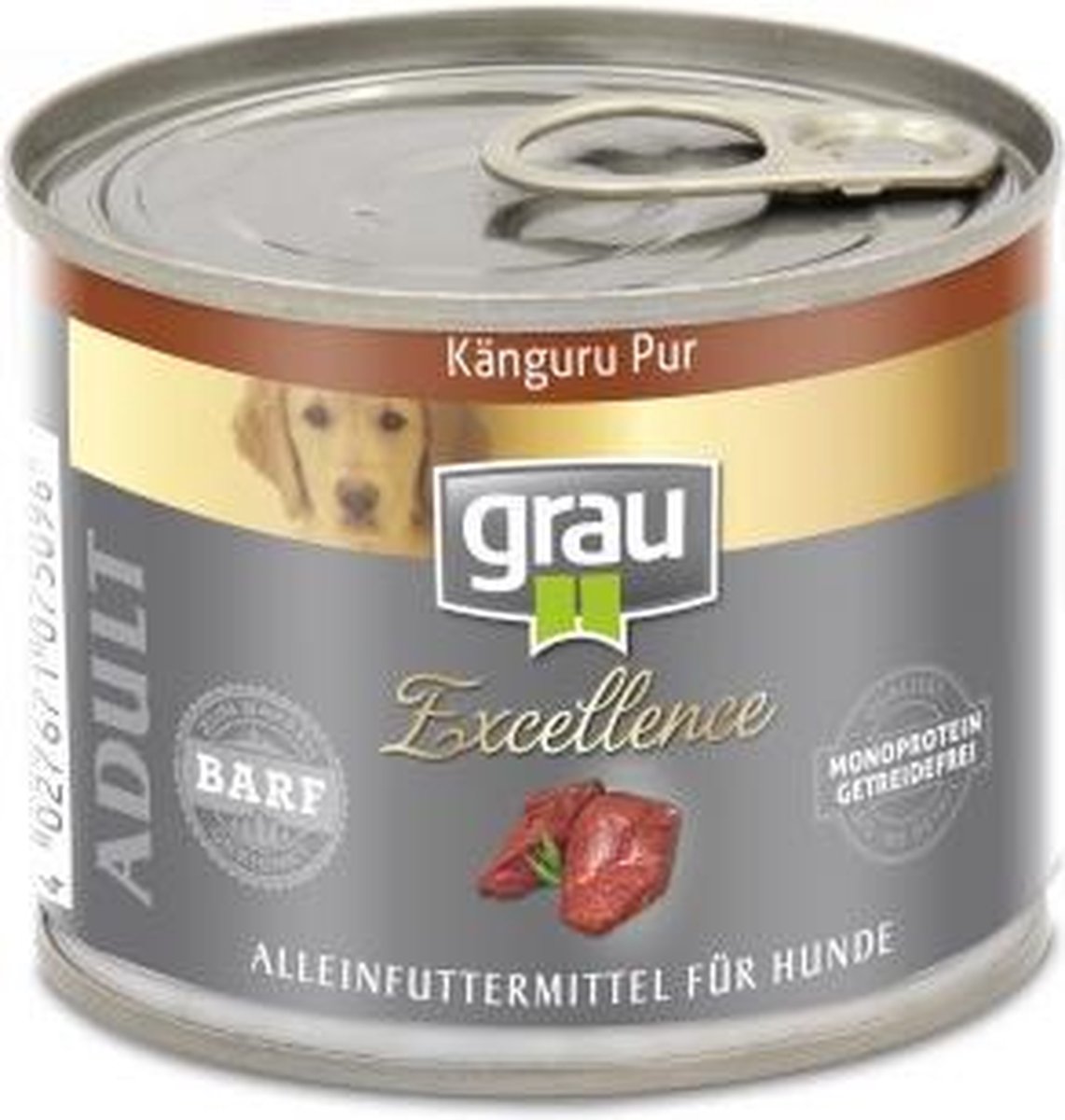 Grau Blikvoer hond excellence puur kangoeroe 6 x 200gr