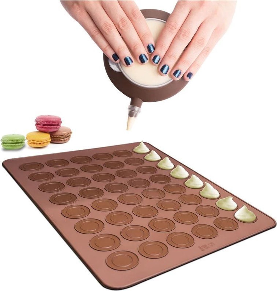 Macarons bakmat - Macarons set - Macarons mat - 30 x 22 cm - Macarons bakken